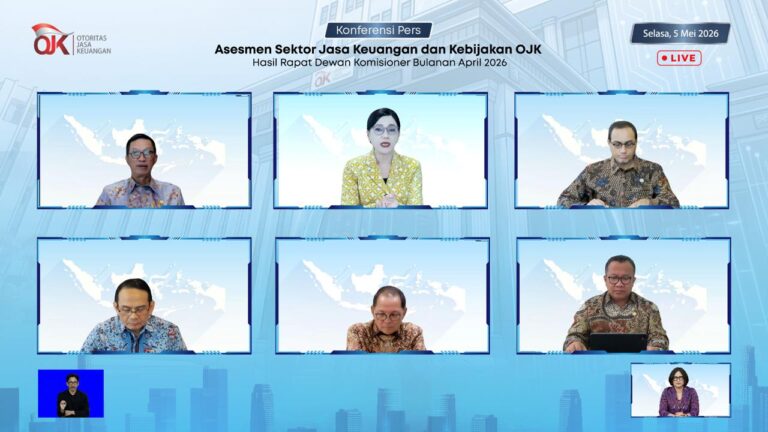 Siaran pers Rapat Dewan Komisioner Bulanan (RDKB) OJK April 2026.