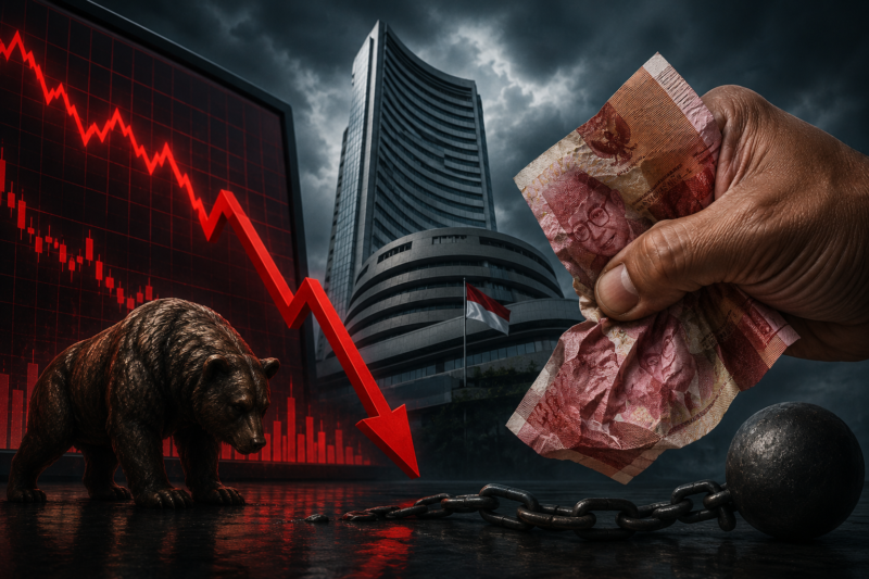 IHSG Tertekan Tajam, Rupiah Lemah Jadi Beban