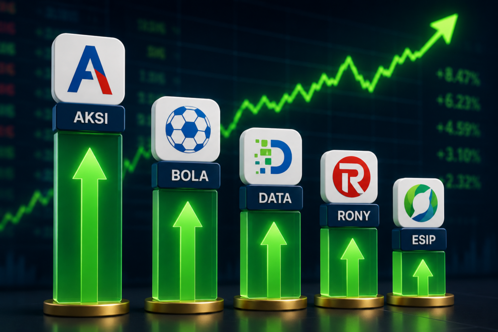 5 Saham dengan Kenaikan Tertinggi Pagi Ini