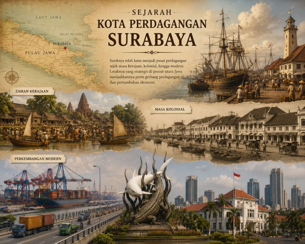 Sejarah Kota Perdagangan Surabaya dan Pelabuhannya